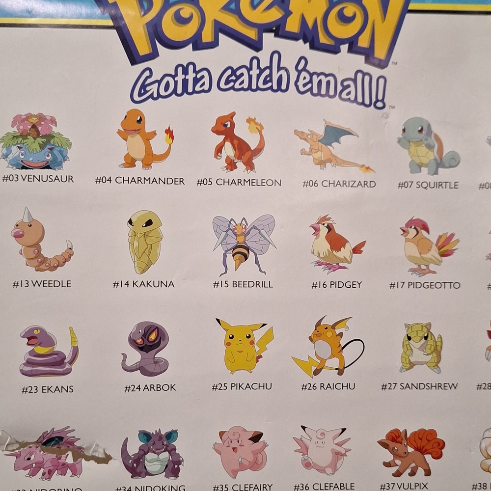 Starter Poster - Multicolor Pikachu & Classic Starters